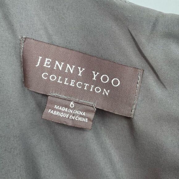 Jenny Yoo Grey Blake Maxi Bridesmaid Formal Dress - Picture 6 of 12